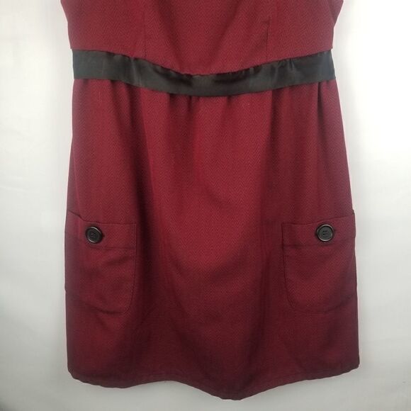 SO WEAR IT DECLARE IT Burgandy Empire Dress with back sash tie. SIZE M. - Picture 5 of 14